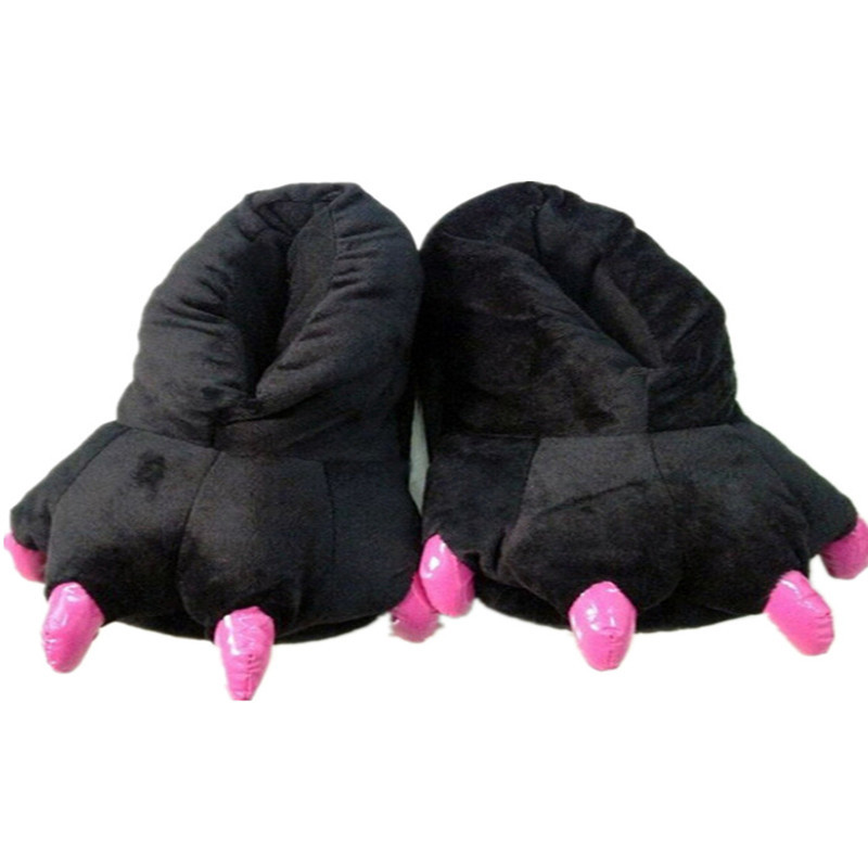 black paw slippers